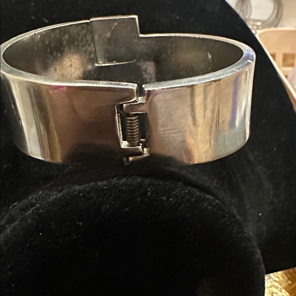 Silver Geometric Men's Bracelet - Picture 2 of 3